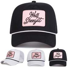 1Piece Men Letter Embroidered Baseball Cap Outdoor Adjustable Sunscreen Leisure Hat Spring Autumn Travel Tourism Beach Vacation - 彩色 - 查看 7