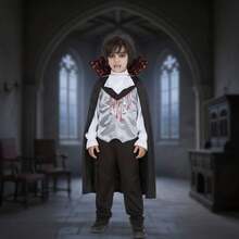 Rubies Kids Bloody Vampire Costume, Spooky And Frightening Costume With Blood Details And Black Cape, Available In Multiple Sizes, Perfect For Halloween And Parties - Multicolor - View 1