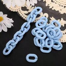 50 قطعة من وصلات السلسلة البلاستيكية بشكل قلب ودائرة مفتوحة لصنع المجوهرات DIY وإكسسوارات الهاتف، مناسبة كهدية لصديق