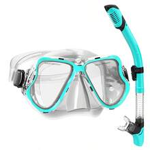 Dry Snorkeling Kit, Panoramic Wide-Angle, Tempered Glass+Silicone Material, Used For Snorkeling And Swimming - Multicolor - View 14