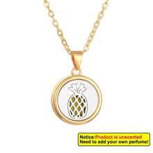 Aromatherapy Essential Oil Diffuser Necklace Tree Of Life Pattern Stainless Steel Locket Pendant Gift For Women And Girls - Gold - View 22