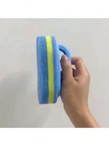 Szczotka prysznicowa | Ergonomiczna, ręczna szczotka gąbkowa, dwukolorowa konstrukcja – wielofunkcyjna, ręczna szczotka czyszcząca, odpowiednia do wanny, kuchni, łazienki itp. – idealna do czyszczenia płytek, naczyń kuchennych i plam, akcesoriów łazienkowych