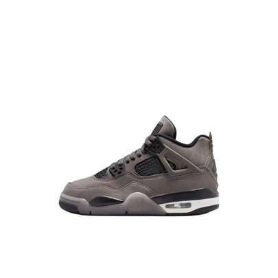 Nike Jordan Air Jordan 4 Retro OG 经典百搭中帮儿童篮球鞋，灰黑色，男女通用