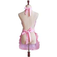 1 chiếc tạp dề nhà bếp/ăn uống dành cho nữ, thiết kế nơ dễ thương, thời trang và vui nhộn cho mùa Giáng sinh (Màu hồng) - Hồng - Xem 4