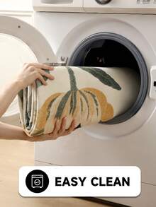 DAJIANG 1pc Vintage Simple Floral Print Non-Slip Entrance Rug, Soft Carpet, Foldable & Washable, Suitable For Living Room, Kitchen, Bathroom, Bedroom Decor - Home Decoration, Thickened For Festival, Entryway, Runner Rug, Autumn, Winter