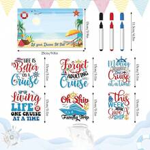 Fall Cruise Door Magnet - 16 Pcs Halloween Large Ship Decorations Funny Mailbox Covers Magnetic Cute Blue Pumpkin Cabin Anchor Stateroom Stickers Decals For Fridge Refrigerator Party Decor - 搞笑標語-7件 - 查看 3