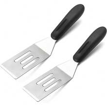 2-Piece Mini Stainless Steel Spatula Set, Small Metal Turner For Cooking And Baking - 2 - 查看 1