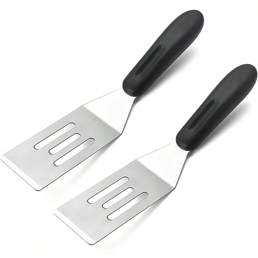 2-Piece Mini Stainless Steel Spatula Set, Small Metal Turner For Cooking And Baking - 2 - 查看 1