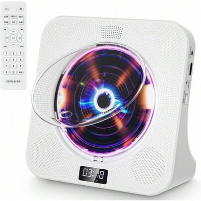 CD Player Radio mit CD Players Bluetooth CD-Player mit Lautsprecher Frontanzeige Fernbedienung Unterstützung Timer USB-Wiedergabe AUX-Wiedergabe