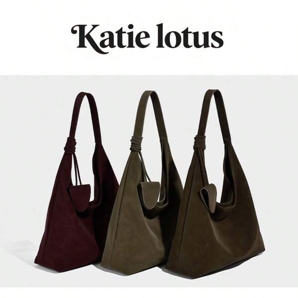 Bolso de hombro grande y relajado con capacidad amplia, bolso pequeño con encanto, bolso de viaje para mujer, Otoño/Invierno 2025