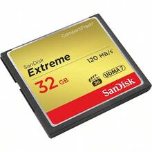 SanDisk 32GB Extreme CompactFlash Memory Card SDCFXSB032GG46Black Gold Red