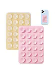 Set de 4 piezas/2 piezas Agarre de silicona para teléfono, adecuado para todos los modelos de teléfonos, soporte adhesivo para teléfono, manija adhesiva de teléfono con manos libres, soporte de agarre de teléfono para selfie y video compatible con iPhone, teléfonos Android, regalo para cumpleaños, familia, amigos, soporte para teléfono, accesorios para teléfono