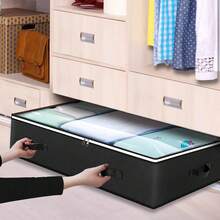 4 Pack Under Bed Storage, 90L Collapsible Closet Containers Organizers And Under Bed Storage Bins, Underbed Storage Bags For Wrapping Paper,Blanket,Towels,Clothes,Comforter,Sweaters,Linen Sheets - màu đen - Xem 5