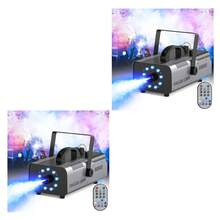 U'King Christmas Party Atmosphere Machine, 1200W RGB Fog Machine Halloween, LED Smoke Machine With Wireless Remote Control, With 14 Colorful LED Lights, Professional Stage Smoke Machine For Parties Concerts Events Weedings Christmas DJ Disco - UK Plug(220-240V) - View 9