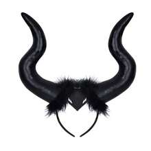 Devil Horns  Horns Black Long Women Horns Cosplay Costume Deluxe Magic With Headpiece For Easter Cosplay Carnival Mardi Gras Photo Shoot
