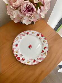 8-Inch Ceramic Plate, Household Tableware, Dish For Food, Cake, Snack, Dessert, Fruit, Salad - Multicolor - View 12