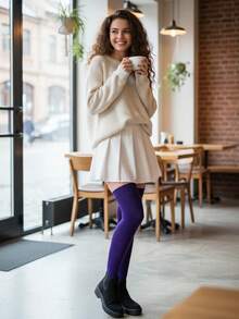 Don Calcetin Women Over The Knee Socks - 紫羅蘭色 - 查看 4