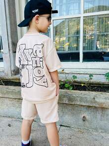 Children's Set Fashion Summer Youth Men's T-Shirt And Shorts
