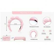 Dây đeo cổ tay giặt bằng sợi nhỏ thời trang Scrunchies Băng đô phồng Băng đô bọt biển dùng để rửa mặt, trang điểm khi tắm, chăm sóc da - Nhiều màu - Xem 7