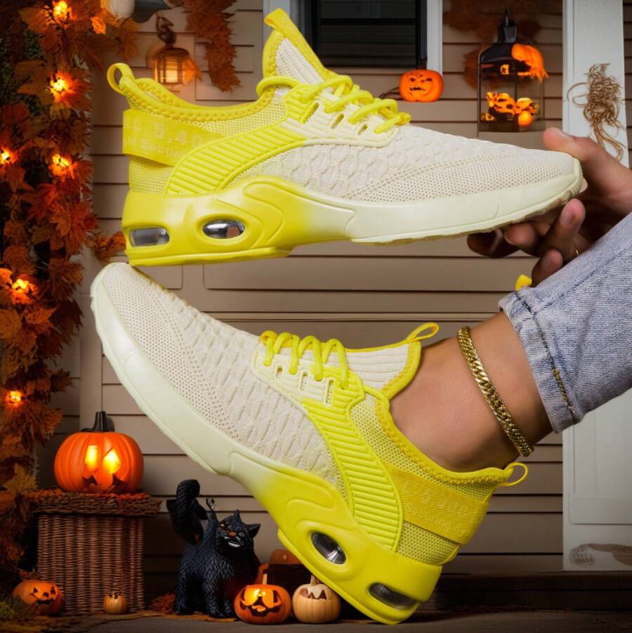 Comfortable,Casual,Commuter,Mothers Day Gifts ,Holiday,Halloween,Christmas,Personalized,Halloween Women's Fashion,Fallfreshnes,Women's Sneakers - Available In Three Colors: Bright Pink, White And Bright Orange. Women's Casual Shoes, Lightweight Blade Sole, Breathable Knit, Lace-Up Rebound Cushioning, Suitable For Walking And Tennis, Sports Style2025 Autumn New Arrivals Women's Lightweight Stylish Sneakers - Low-Top  Sole For All-Day Wear, Casual Sneakers |   Low-Top Sneakers |   Lace-Up Closure, Comfortable, Non-Slip, Lace-Up Casual Sneakers With Cushioned Insoles, White Stripe Design (These Shoes Are Perfect For Swapping With Friends At The Start Of The New School Year. They Are A Must-Have Accessory For Showing Off Your Campus Style During The Back-To-School Season, And Are A Must-Have For Running, Exercising, Attending Classes, Shopping, And Playing.) . They Are A Must-Have Item For Halloween Costume Outfits And Also Very Suitable For Wearing With Clothes In The Autumn Season.