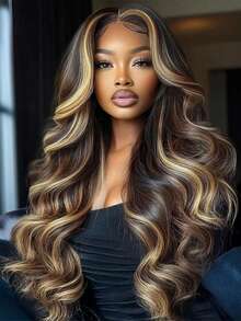 Highlight Ombre Hidden Strap 360 Glueless Wigs Human Hair 5x5 6x4 HD Honey Blonde 4/27 Human Hair Wig With Drawstring Pre Plucked Pre Bleached 13x6 Body Wave Lace Front Wigs Human Hair 200 Density Pre Plucked With Baby Hair Body Wave Wigs For Women 13x4 Glueless 4/27 Wig - Nổi bật & Piano - Xem 1