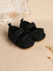 Babyprinzessinnen-Schuhe, rote Feier-Babyschuhe für 0-1 Jährige, 3 Monate, 100 Tage, Krabbelschuhe mit weicher Sohle für Frühling & Herbst