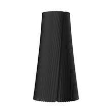 ORIZZONTE Vaso decorativo a forma di cono plissettato, Design Minimal Geometrico per Fiori Freschi/ Secchi, Stile Minimal per Casa/Studio/Ufficio, Ideale per Arredo Casa, Centrotavola o Porta Fiori, 100% Made in Italy, Spedizione dall'Italia - nero - Visualizzare 5