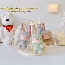 1PC Plush Dolls 360° Rotating Storage Box For La-Bubu , Acrylic Dustproof Collection Cabinet, Doll Pendant Cylindrical Rotating Display Stand, Perfect For The Monsters Plush Toys (Dolls Not Included), Plush Toy Rotating Display Case|Toy Storage Organizer,Toy Display Case,The Perfect Christmas Party Gift - Multicolor - View 5