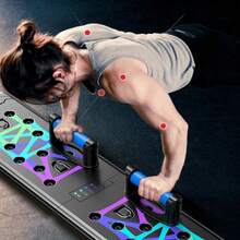 1 Set Multifunctional Push-Up Rack Training Board With Resistance Bands, Unisex Core & Chest Muscle Workout Equipment, Home Fitness Gear