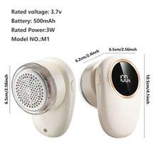 Portable Fabric Shaver, USB Rechargeable Lint & Fuzz Remover, 500mAh Lithium Polymer Battery, ≤36V Operating Voltage, Versatile Garment Pilling Removal Tool - Multicolor - View 8