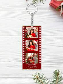 1个定制照片钥匙扣 - 5种款式，个性化照片吊坠，独特纪念品，定制照片钥匙扣，送给朋友、家人的礼物，生日礼物，情人节礼物，个性化定制礼物，情侣礼物，适用于家居、办公室、车钥匙等，情人节男士礼物，男友礼物，个性化配饰，背包吊坠，圣诞礼物，个性化礼物，实用时尚 - 彩色 - 查看 17