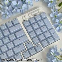 136 Keys Full Set Jelly Blue Keycaps, ABS Material Fashionable Design - Perfectly Fit 61/64/75/87/98/104 Mechanical Keyboards | Enhanced Aesthetics, Glossy Effect, Cute Keycaps - Only Keycaps - View 4