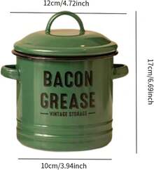 Small Enamel Cooking Pot With Lid Enamel Simmer Pot Sauce Pan Oil Keeper Can Cooking Pot With Lid For Campfire Making Soup, Green - Green - View 6