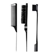 6pcs Hair Brush Set, Including Nylon Teasing Brush, Double-Sided Hair Brush, Smooth Comb, Rat Tail Comb,Hair,Travel,Hair Products,Hair Tools,Hair Stuff,Barber,Barber Accessories,Barbershop,Hairdressing Equipment
