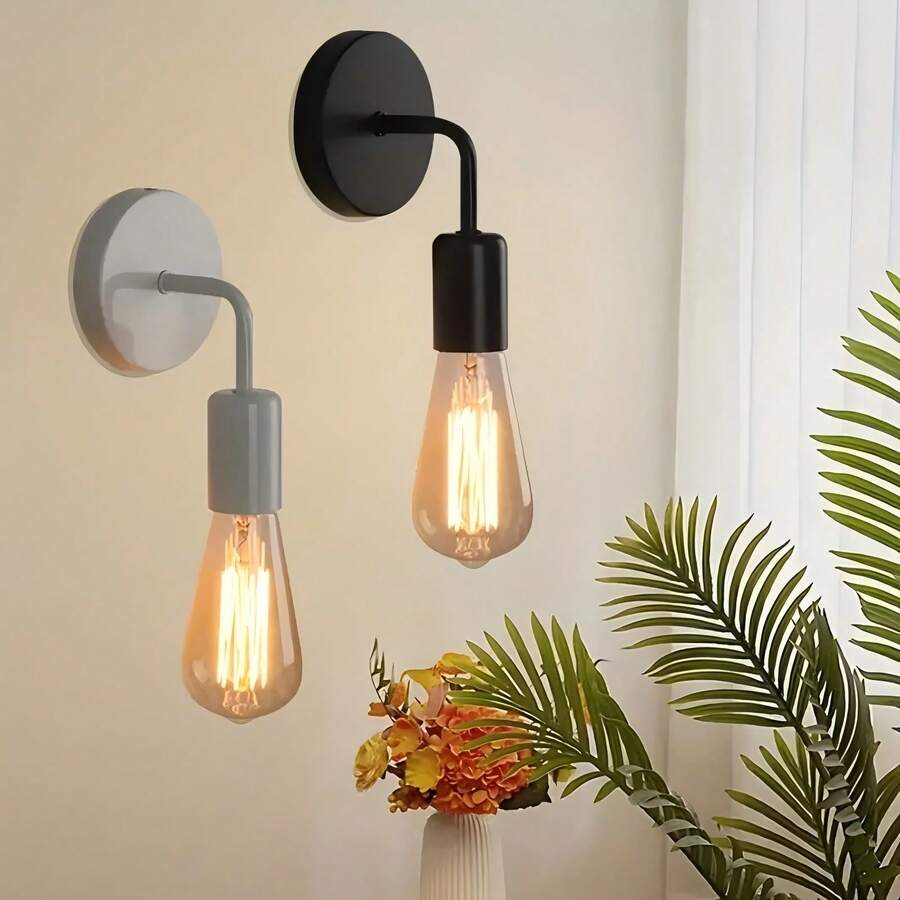 现代北欧壁灯，E27灯座 - 适用于装饰客厅、卧室、餐厅和走廊（不含灯泡），也可用于玄关、入口处。