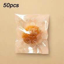 50 Pcs 6x7 Inches  Clear Cookie Bags Resealable Cellophane Bag For Packaging Cookies,Favors,Products,Candy