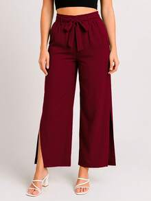 Swisz Women Pants - Burgundy - View 1