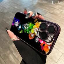 Teléfono con lente integral magnética y baño de oro con estampado de huellas de patas de colores. Compatible con carga inalámbrica magnética y compatible con phone 16 Pro Max, 16, 15 Pro, 14, 14 Plus/14 Pro Max, 13, 13 Pro, 12 Pro, 11/11 Pro y la serie Pro. Es un excelente teléfono para amigos, cumpleaños y festividades. - Negro - Ver 3