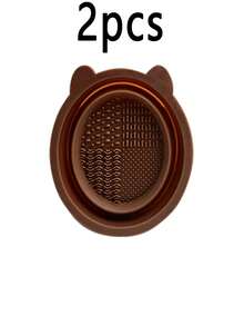 3/1pc Foldable Silicone Makeup Brush Cleaning Bowl, Portable Cleaning Tool, Silicone Cleaning Mat, Cosmetic Storage Box, Spa Tool, Professional Cleaning Set, Silicone Folding Cleaning Bowl, Makeup Tool Cleaning Bowl, Puff Beauty Tool, Cleaning Board Makeup Brush, Face Mask Bowl, Dorm Cleaning Drying Rack