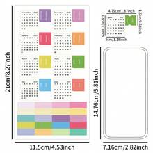 2 张 2026 年日历贴纸、月度计划表粘性索引分隔标签、12 个月页面周计划表标签，适用于笔记本日记本用品、记事本索引贴纸 - 彩色 - 查看 2