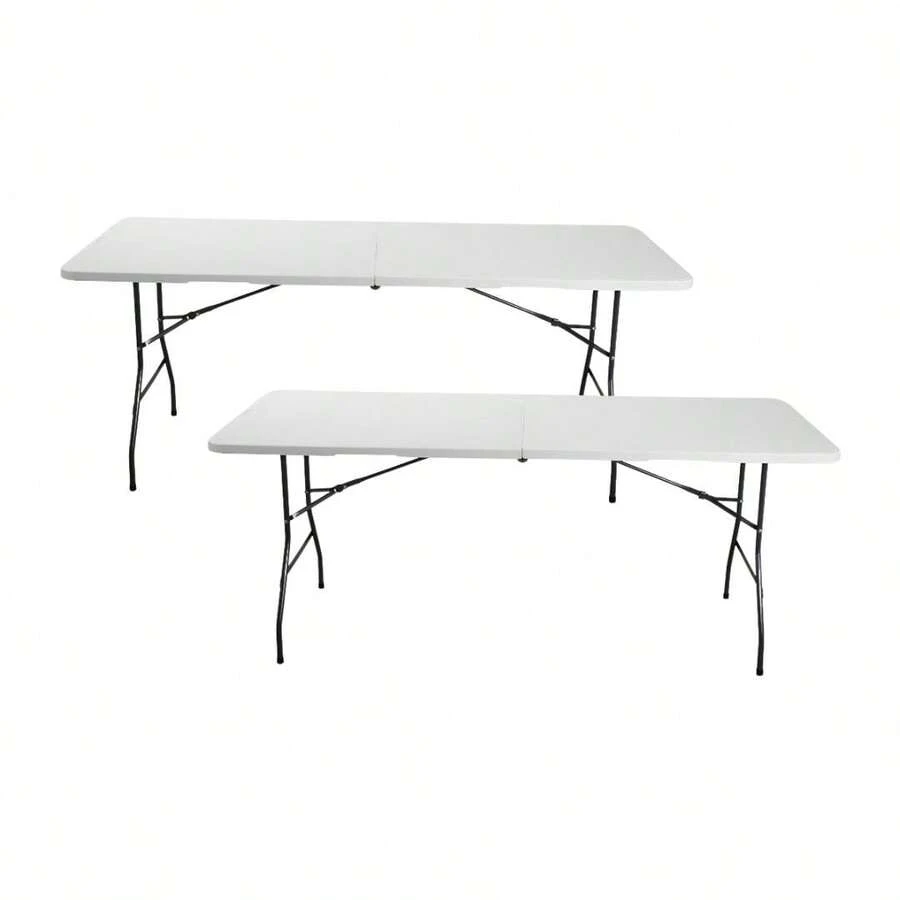 Picnic Folding Table And Chairs - White - View 1