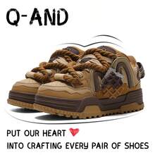 Q-AND  Geometric  Patchwork    Sporty  Beach    Fabric    Asymmetrical    Sneakers  Home    All Season  Original - màu caramel - Xem 1