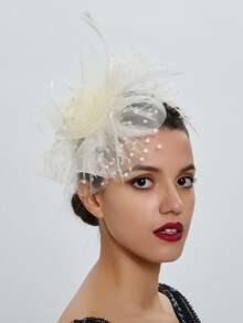 1 pieza Fascinators para mujeres Sombrero de té Sombrero de Kentucky Derby con plumas Sombreros elegantes para boda e iglesia Diadema con fascinator, Accesorios para el cabello