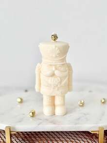 Moldes para velas de Natal, Molde de resina de silicone quebra-nozes de Natal, Molde de vela quebra-nozes rei e soldado, Presente de Natal perfeito para amigos, Para decoração de mesa de festa em casa, Fabricação de velas natalinas, Sabonete artesanal, Chocolate - Branco - Ver 9