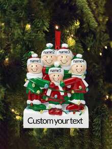 Decorazioni natalizie personalizzate, decorazione natalizia per albero di Natale personalizzata per famiglia. Ornamenti personalizzati con 1-8 nomi. Decorazione natalizia personalizzata "Miglior famiglia 2025".