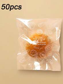 50 Pcs 6x7 Inches  Clear Cookie Bags Resealable Cellophane Bag For Packaging Cookies,Favors,Products,Candy