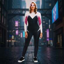 Rubies 成人經典幽靈蜘蛛服裝，舒適耐用的蜘蛛人超級英雄服裝，帶有精緻的蜘蛛格溫設計，非常適合化裝舞會和角色扮演 - 免費送貨✅24/48 小時內送達西班牙（半島） - 彩色 - 查看 1