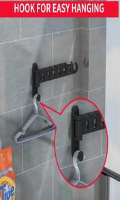 JOOM Laundry Drying Rack Wall Mounted Clothes Drying Rack Clothes Hanger -Coat Hanger Holder White - Màu B - Xem 8