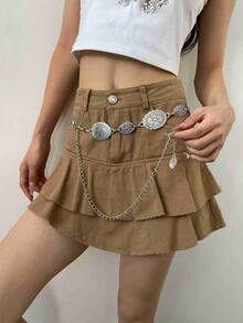 Western Concho Chain Belt For Women Adjustable Metal Waist Chain Belt For Dress Jeans - 5 chiếc - Xem 2