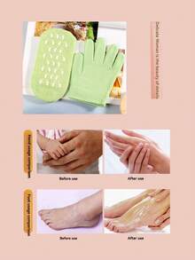 1 Pair Gel Hand Mask Gloves, Foot Mask Leg Warmers, Moisturizing Gel Hand & Foot Care Leg Warmers, Silicone Moisturizing Hand Gloves, Moisturizing Foot Leg Warmers, Gel Leg Warmers, SPA Hand Mask Gloves, Skin Care Gloves, Silicone Foot Gloves, Hand And Foot Care Tools - Multicolor - View 10